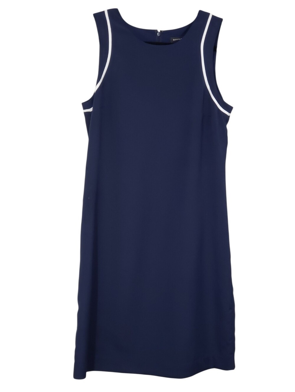 Banana Republic Navy & White Sleeveless Shift Dress Size 6